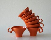 vintage set of 8 melamine cups