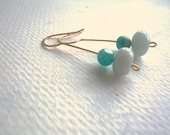 Aqua Stone Earrings - Amazonite Earrings