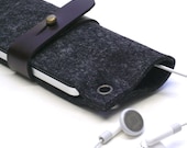 iPhone or iPod CLASSIC anthracite felt sleeve
