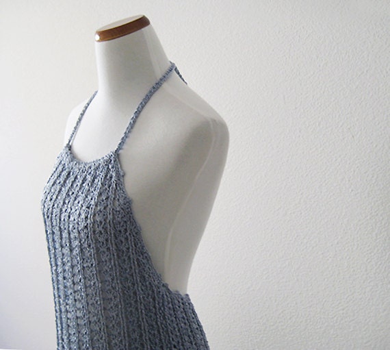 Silver Halter Dress