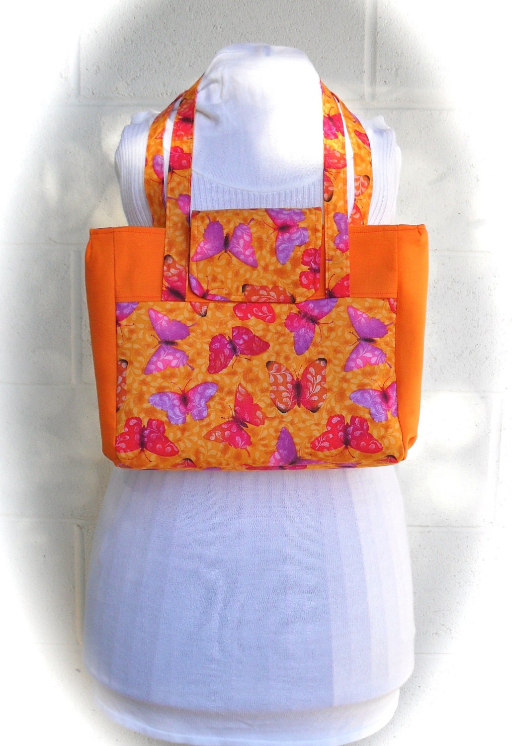 Orange Skies and Purple Butterflies Traveler's Day Bag