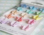 15 Multi-Rainbow Color Miniature Origami Cranes Set for Various Scale Dolls and Dollhouses