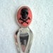Skull Bookmark, Black on Red
