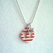 Anchors Away Necklace, Red Striped