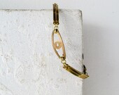 Kayla - egyptian inspired bracelet - vintage brass components