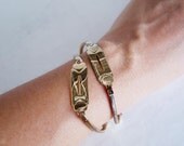 Signet - Vintage brass geometric bracelet