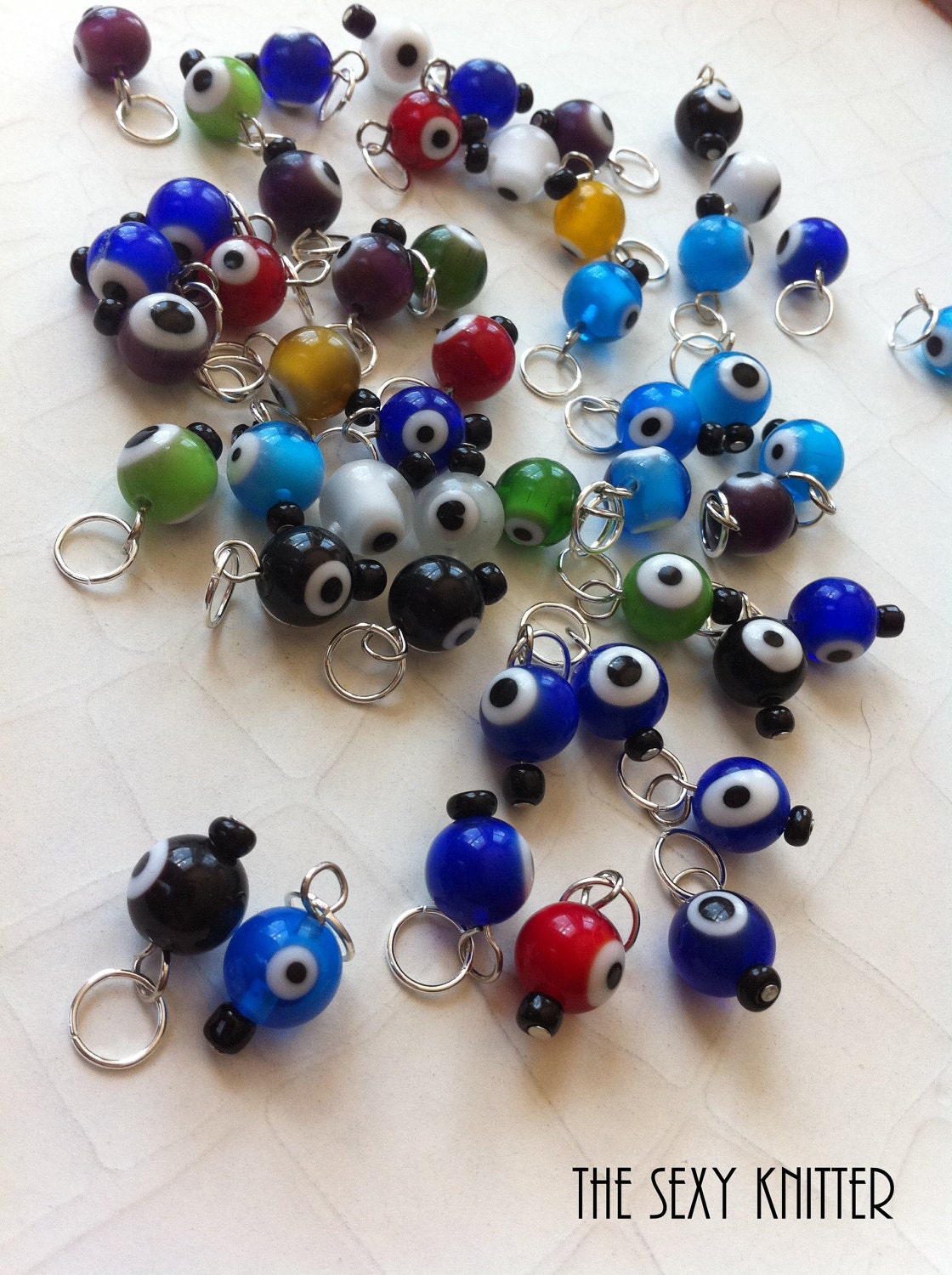 LARGE Alastor Mad Eye Moody knit stitch markers multi - set of 5