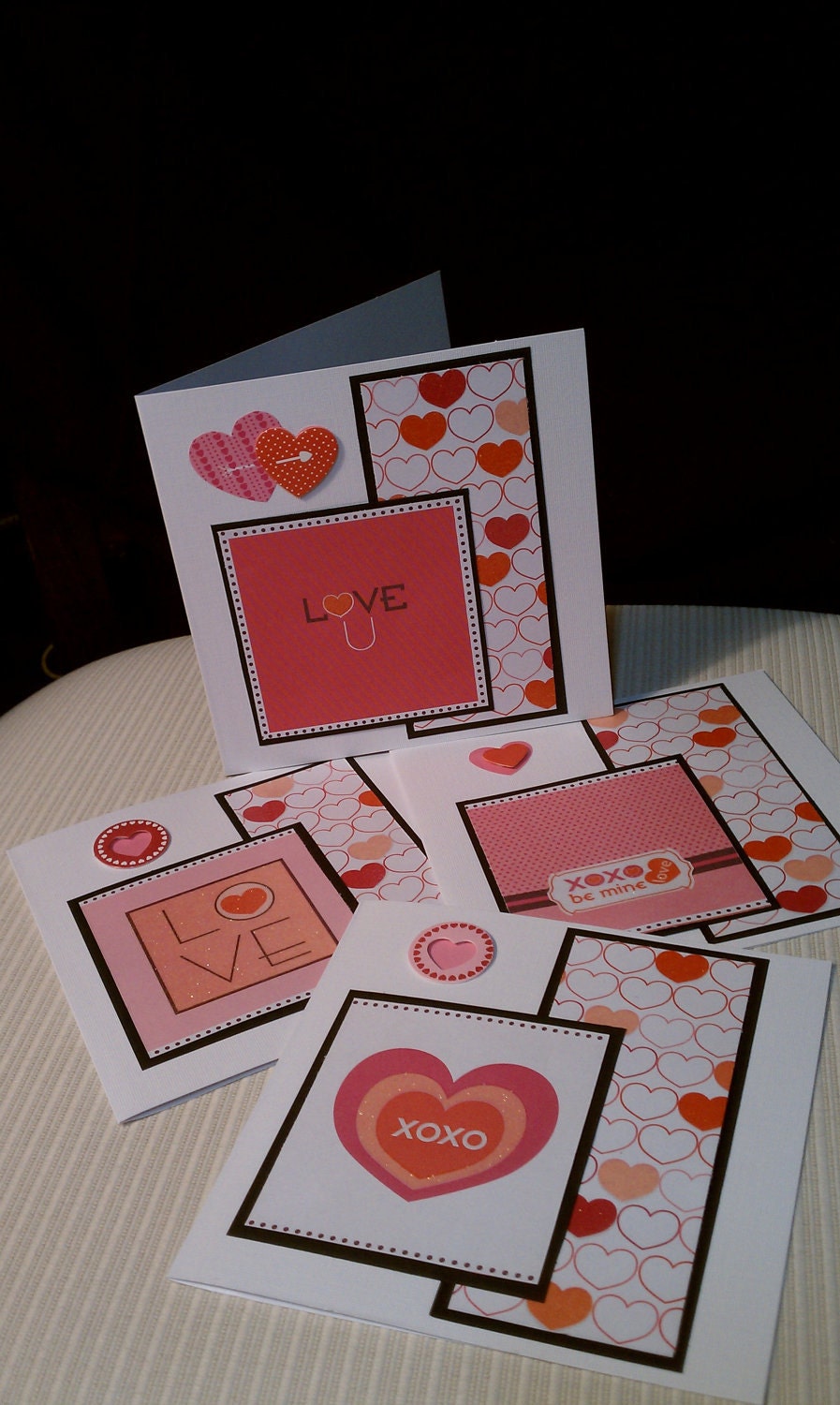 Set of 4 Large Square Valentines