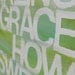 HALF PRICE CLEARANCE: amazing grace - 20x20 -  hand painted canvas - shades of green and blue - hymn lyrics - words as art