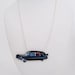Gothic Hearse Necklace Laser Cut Wood Punk Rock Jewelry