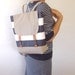 LAST ONE -Light Navy Stripe and Beige Backpack, Unique Design of BagyBag