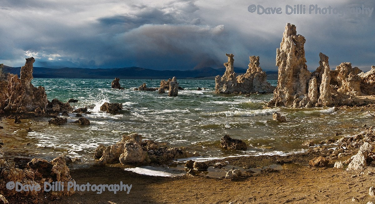 Mono Lake Photo Print Storm Drama California - Fine Art Panoramic 6 x 11 - DaveDilliPhotography