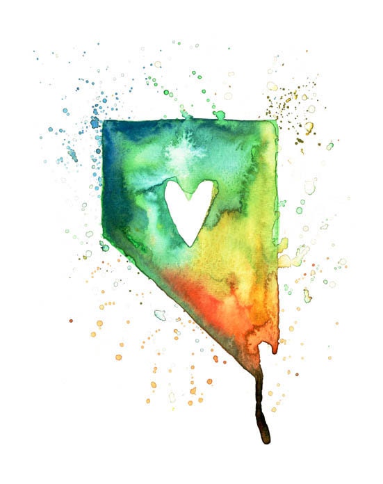 Nevada Love - Art Print 5x7 inch-Wall Art-Home decor