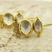 24k Gold Earrings with Green Amethyst
