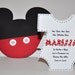 Mickey Baby Shower Invitation (Inspired) With Onesie Insert  QTY 10