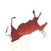 Lascaux Cow Number 2 Drawing - 11 by 13 red historical cave art - print of pastel painting