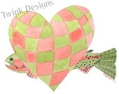Checkerboard Trout OB212 - 6 3/8 X 4 5/8 notecard