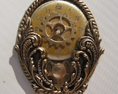 Victorian Style Vintage Watch Face Medalion Necklace