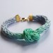 Ombre Knit Knot Bracelet Hand Dyed - Mint & Lilac
