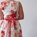 Vintage inspired tea dress - red magnolia dress bridesmaid dress - last one