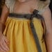 RESERVED Baby Girl Dress  in Yellow Cotton/Gray Linen  12 mo 2T 3T