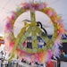 Jez4U Peace Signs BIG and One of a KIND Handpainted Whimsy 18 inch PEACE Signs finished off with a feathered boa