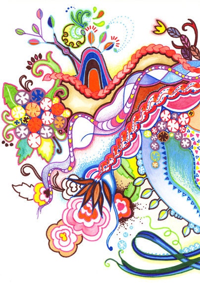 You Make Me Happy - a lovely Archival Art Print inspired by nature, love and fun