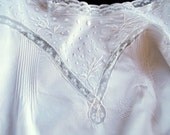 MOTHERS DAY GIFT Vintage French Nightgown  in Very Fine Cotton Batiste Lace and Embroidery