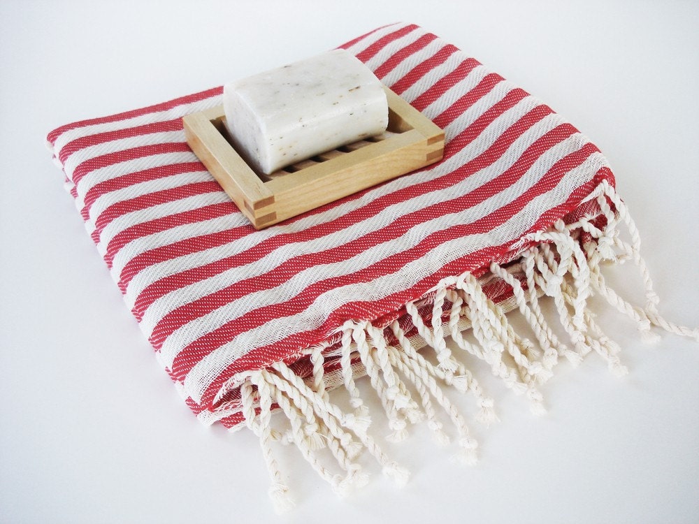 Turkish BATH Towel Peshtemal - Red