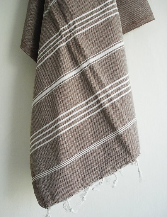 Turkish BATH Towel - Classic Peshtemal - Dark Brown