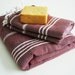 SET-Turkish BATH Towel - Classic Peshtemal and Peshkir - Claret red