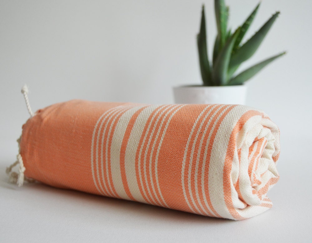 Turkish BATH Towel - Classic Peshtemal - Light coral