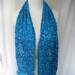 Silk Velvet Scarf Ocean Blue