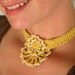 Crochet Gold Star - Beaded Choker