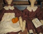 Tall Skinny Pilgrim Couple and pumpkin