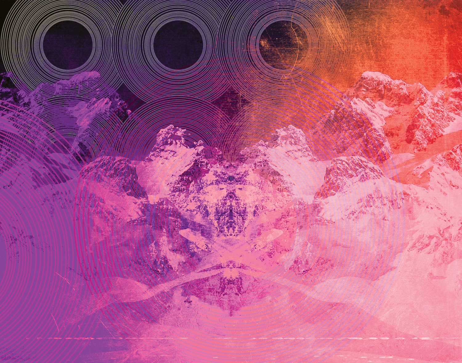 Limited Edition Digital Print - "Vinyl Mountains" by Holly Danger