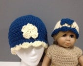 Cute Flower Beanie for Child and Doll