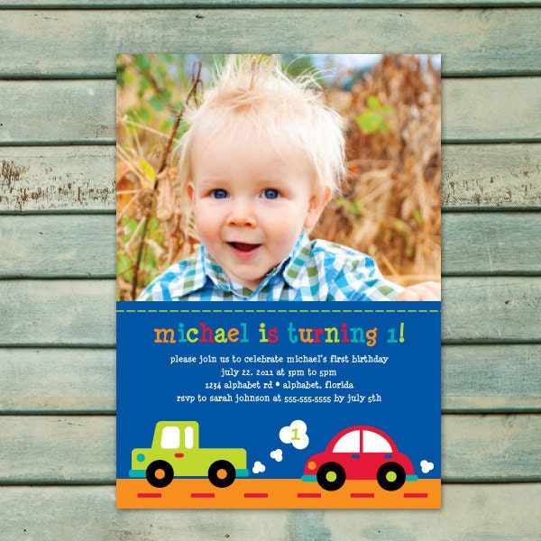 Transportation Birthday Custom Printable Invitation Il_570xn