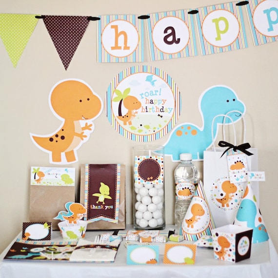 Dinosaurs Birthday Printable DIY Party Kit by Stockberry Studio - Instant Download Il_570xn