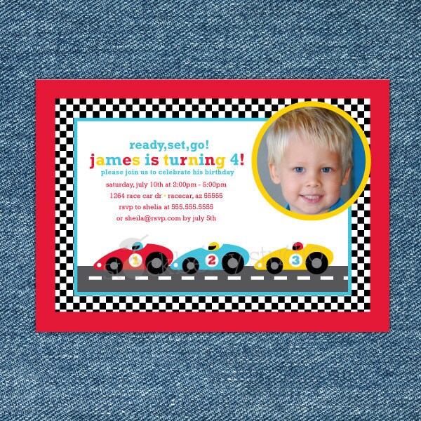 Racing Car Invitations