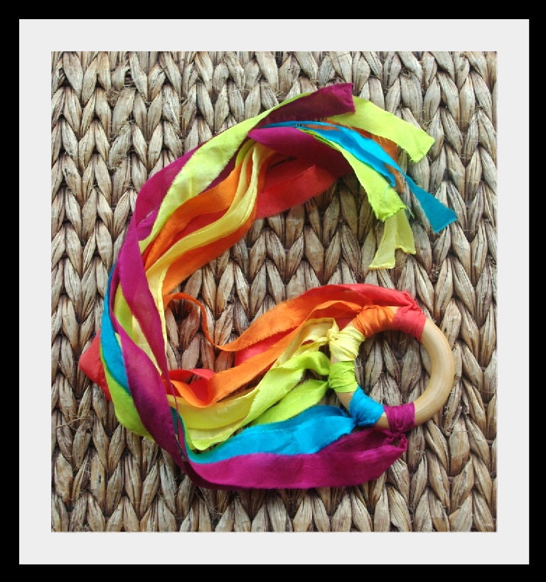 SALE Waldorf PLAY SILK Kite, Rainbow Maker Whirligig Toy