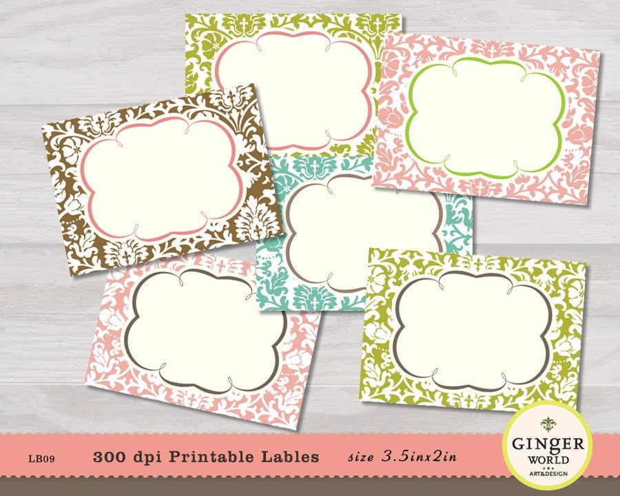Luxury Label Sticker printable digital sheet for scrapbooking gift tag instant download (LB09)