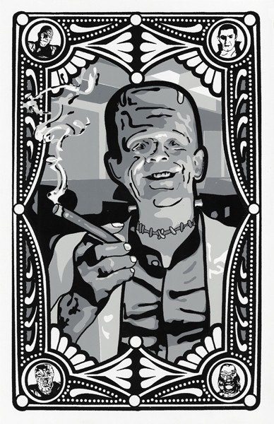 Real Monsters Don't Sparkle AKA Frankie Says Relax (Silkscreen Print) - 11" x 17"