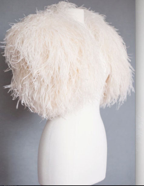 Ostrich Feather Shrug Jacket