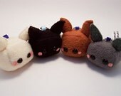 Baby Tofu Bunny Rabbit Plushie Keychain Kawaii Stuffed Toy by Quacked Plush