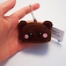 Baby Teddy Chocolate Truffle Bear Plushie Key chain kawaii stuffed toy in brown fleece