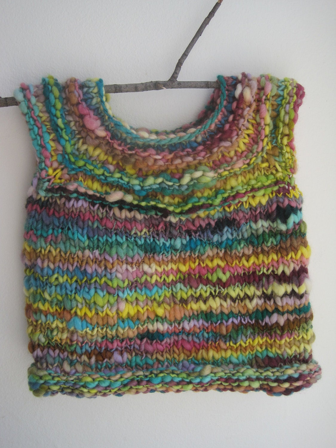 The Birthday Vest - Handspun Knit Toddler Sweater Vest