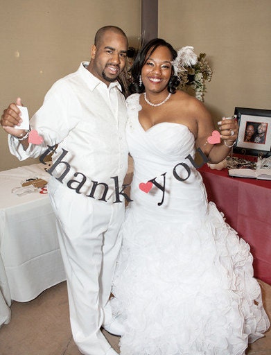 2 Banners.  SHIPS PRIORITY.  thank you AND mr & mrs.  Wedding Decorations.  Photo Prop.