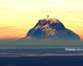 King Holy Cross Mountain Sunset 11x17 Digital Art Print