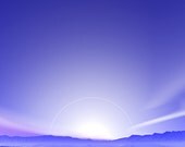 Blue Sunset Landscape Wall Decore 11x17 Digital Art Print